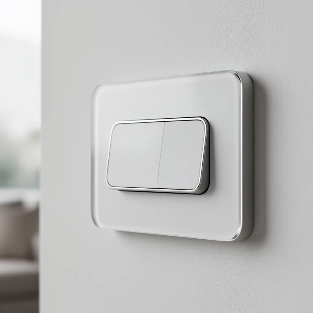 Interrupteur domotique design dans une maison connectée